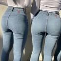 Calça Justa Jeans Fino Feminina