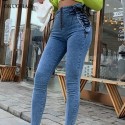 Okuohao Jeans High Waist Women Hip Lift 2022 New Plus Size Stretch Denim Pencil Black Washed Slim Women Pants