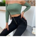 Calça Feminina de Brim Casual Básica