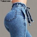 Womens ripped jeans, cool vintage jeans for girls high waist casual