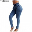 Womens ripped jeans, cool vintage jeans for girls high waist casual