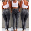 Womens ripped jeans, cool vintage jeans for girls high waist casual