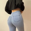 Calça Jeans Claro Feminina Básica Casual