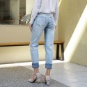 2022 New Denim Torn Pants Stretch Slim Fit Vintage Fashion Fit High Waist Boyfriends Streetwear Casual Womens Jeans