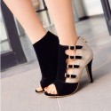 High Heel Shoe with Golden Buckle Elegant Office