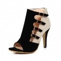 High Heel Shoe with Golden Buckle Elegant Office