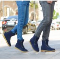 Boot Leather Unisex Casual Fashion Modern Cano Alto Shoes