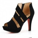 Womens Elegant Striped High Heel Sandal