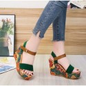 Womens Comfortable High Heel Ankle Strap Sandal