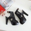 Womens Perforated Breathable High Heel Shoe