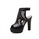 Womens Perforated Breathable High Heel Shoe