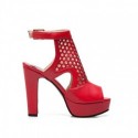 Womens Perforated Breathable High Heel Shoe