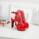 Womens Perforated Breathable High Heel Shoe