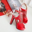 Womens Perforated Breathable High Heel Shoe