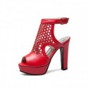 Womens Perforated Breathable High Heel Shoe