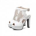 Womens Perforated Breathable High Heel Shoe