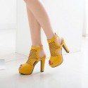 Womens Perforated Breathable High Heel Shoe