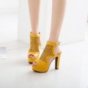 Womens Perforated Breathable High Heel Shoe