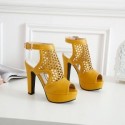 Womens Perforated Breathable High Heel Shoe