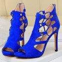 Womens Summer Leather Shoe Greek High Heel