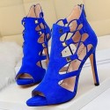 Womens Summer Leather Shoe Greek High Heel