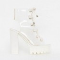 Womens shoe 12cm transparent high heel boot