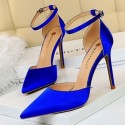 Womens Silk Shoe Fine Toe Elegant Sophisticated High Heel