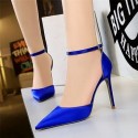 Womens Silk Shoe Fine Toe Elegant Sophisticated High Heel