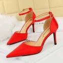 Womens Silk Shoe Fine Toe Elegant Sophisticated High Heel