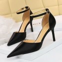 Womens Silk Shoe Fine Toe Elegant Sophisticated High Heel