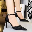 Womens Silk Shoe Fine Toe Elegant Sophisticated High Heel