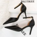 Womens Silk Shoe Fine Toe Elegant Sophisticated High Heel