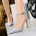 Womens Silk Shoe Fine Toe Elegant Sophisticated High Heel