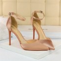 Womens Silk Shoe Fine Toe Elegant Sophisticated High Heel