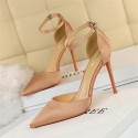 Womens Silk Shoe Fine Toe Elegant Sophisticated High Heel