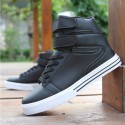 Sapatenis Bota Skate Cano Alto Moderno Liso Sola Branca Masculino