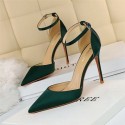 Womens Silk Shoe Fine Toe Elegant Sophisticated High Heel