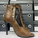 Womens Shoe Lace-up High Heel Boot