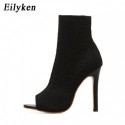 Womens Elastic Ankle Boot High Heel Boot