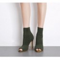 Womens Elastic Ankle Boot High Heel Boot