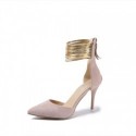 Womens Stiletto Gold Hoops Ankle Sandal