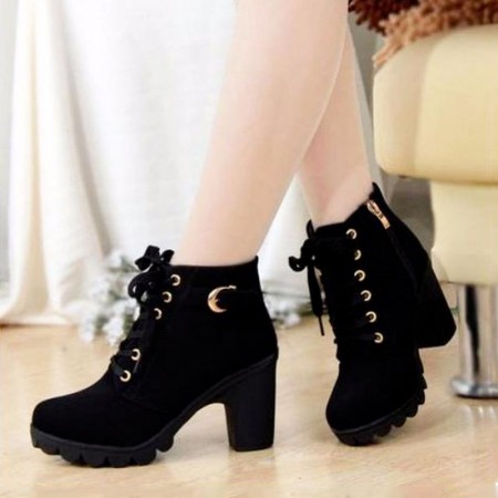 Womens Mid Heel Heel Boot