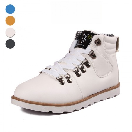 Sapatenis Bota Masculino Jovem Cano Alto Tenis Branco Skate Moda