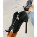 Ankle Boot Leather with Zipper High 11cm