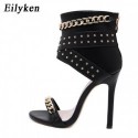 Sapato Mule Feminino Gravejado Eilyken Alto