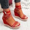 Anabela Sandal with Rings Female Teenager Fashion