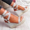 Anabela Sandal with Rings Female Teenager Fashion