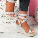 Anabela Sandal with Rings Female Teenager Fashion