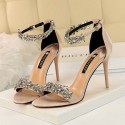 Womens Crystal Slipper High Casual Elegant