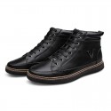 Sapatênis Male Social Boot Leather Brown and Black Cano Alto